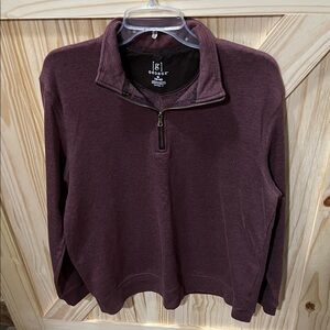 George Burgundy Quarter-Zip Sweater
